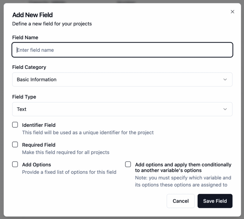 User-Defined Projects